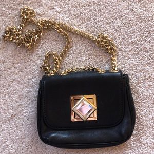 Michael Kors tiny black leather purse